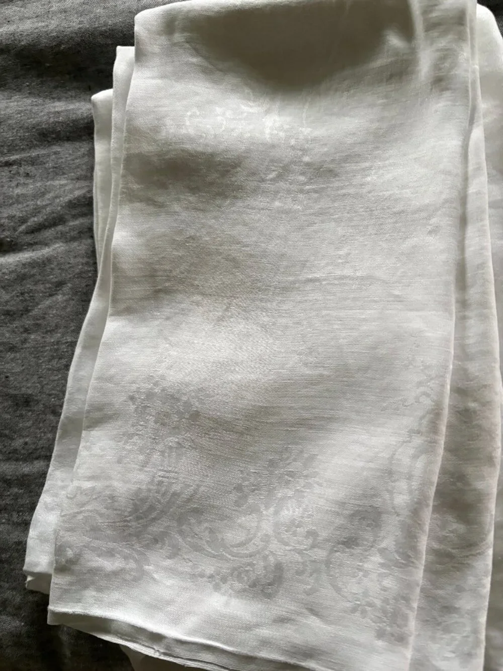 Antique Linen Damaslk Floral Pattern Napkins set of 10
